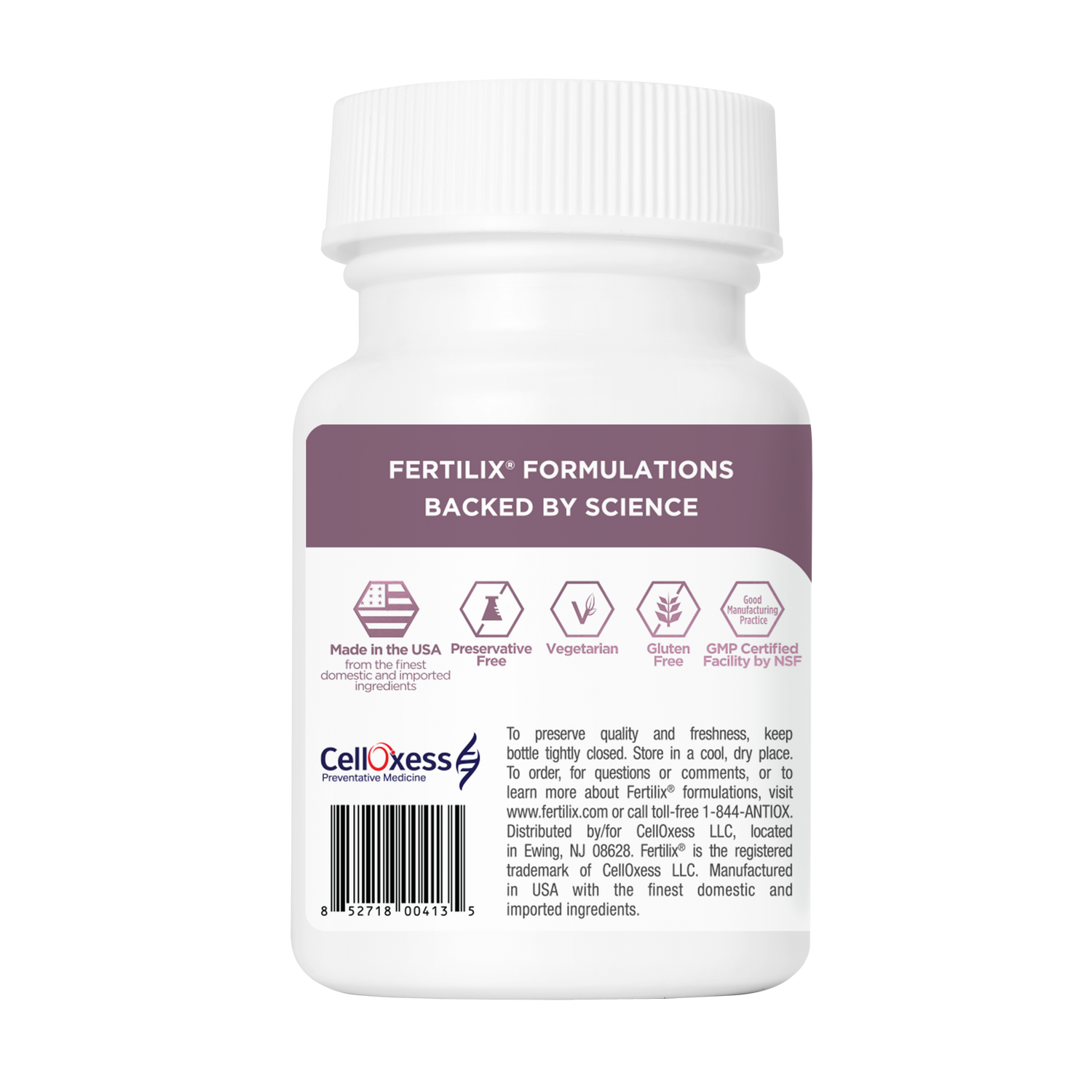 Bottle of DHEA in vegetarian capsules to help support optimum hormone levels for female reproductive health
