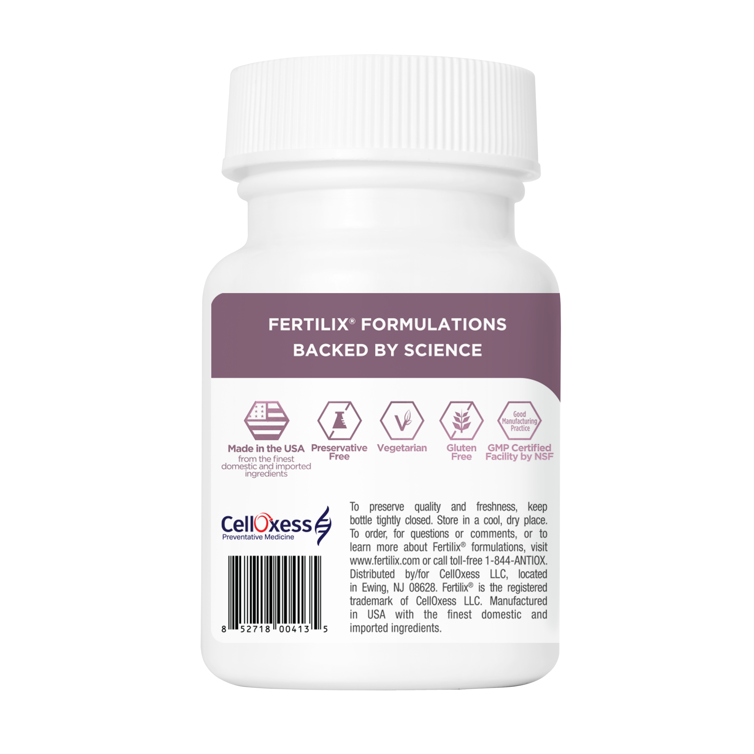 Bottle of DHEA in vegetarian capsules to help support optimum hormone levels for female reproductive health