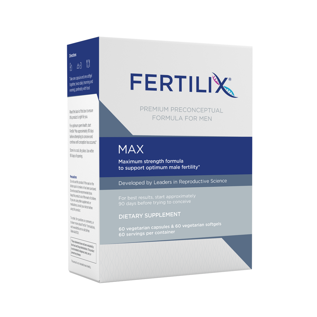 Maximum strength preconceptual dietary supplement for male reproductive health